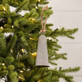 5.25" GALVANIZED IVY BELL ORNAMENT