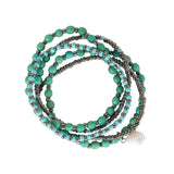 Aqua Pearl Seeds Bracelet - Set of 5