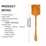 Wooden Curved Spatula - 12" - Kitchen Serving Utensils