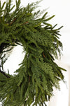 Real-Touch Faux Cypress Mixed Wreath - PRE-ORDER