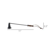 Iron and Wood Candle Snuffer - Black