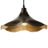 14.75"W Brown Cone-Shaped Indoor Adjustable Pendant Lamp