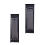 Metal Pillar Candle Sconces with Glass Inserts