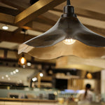 14.75"W Brown Cone-Shaped Indoor Adjustable Pendant Lamp