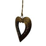 Valentine's Laser Cut Metal Heart Hanging Pendent Ornament