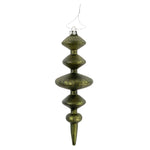 Gracie Spindle Glass Ornament, Dark Green