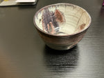 Crackled pottery bowl