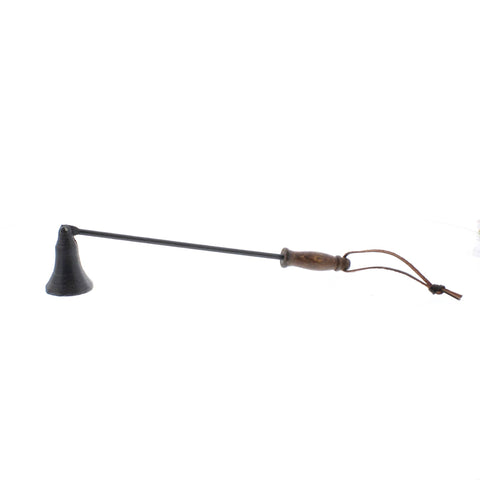 Iron and Wood Candle Snuffer - Black