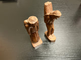 Hand carved set of 2