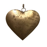 Set of 3 Metal 3-D Hanging Hearts Ornaments W/O Ribbon