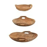 Teak Wood Bowls with Handles 3 sizes