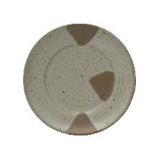 5" Round Stoneware Plate wReactive Glaze