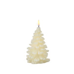 4" X 7" UYUNI IVORY CHRISTMAS TREE CANDLE