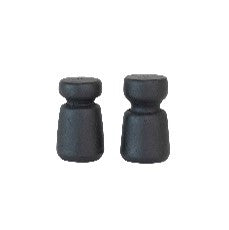 S/2 2"Rnd x 3-1/4"H Mango WoodSalt & Pepper Shakers, Black