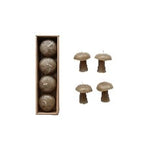 mini Mushroom Shaped Candles, Olive Color