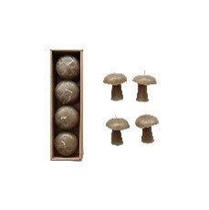 mini Mushroom Shaped Candles, Olive Color