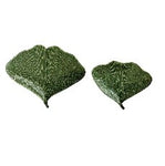 Stoneware Gingko Leaf Shaped Plates