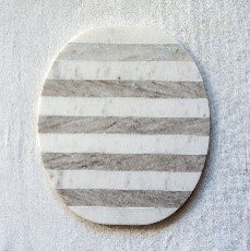 Marble Cheese/CuttingBoard, Grey & White Stripe