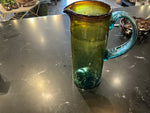 Recycled glass pitcher