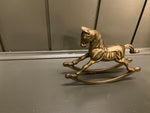 Brass rocking horse