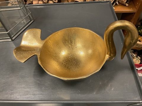 Gold bird bowl