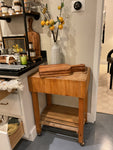 Butcher block stand