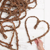 12" Natural Grapevine Heart Wreath