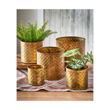 Lattice Planter -Antique Brass