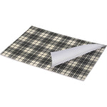 Cream Plaid Paper Placemat Pad