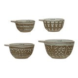 Measuring Cups with Wax Relief Pattern, Set of 4