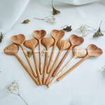 Large Wooden Heart Shaped Spoon - Kitchen Serving Utensil