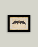 Spooky Bat Framed Antique Art