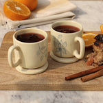 Fiore Ceramic Mug with Lid (Set of 2)