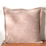 Cotton Velvet Solid Cushion with Flanges (Lavender)