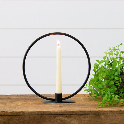 Round Metal Candle Holder