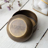 Antique Brass Aspirin Pill Box