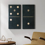 Black Gold Dominos Wall Decor Canvas Art