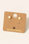 Gold Dipped Mini Opal Stud Earrings