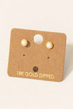 Gold Dipped Mini Opal Stud Earrings