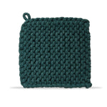 Crochet Trivet Potholder - Dark Green