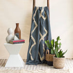 Tufted Tribal Throw Blanket