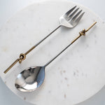 Gilded Knot Handle Servers, Set of 2