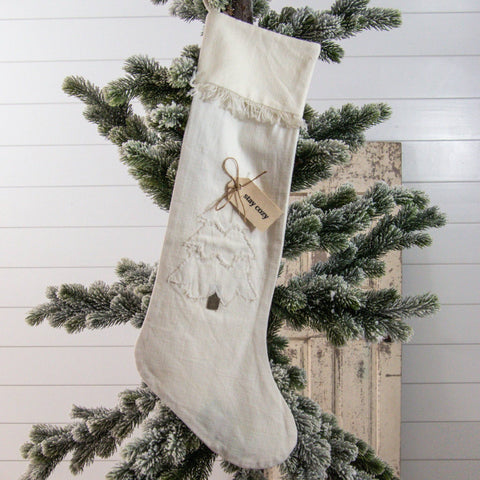 Stocking - Raggedy Tree with Fabric Tag (PC)