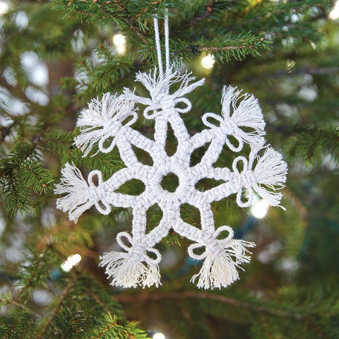 Macrame Snowflake Ornament - Box of 4