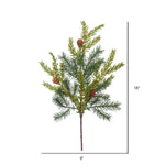 Vickerman 18" Hemlock-Angel Pine Artificial Christmas Spray