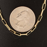 Gold Dipped Rectangle Chain Link Necklace