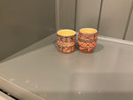 Hand painted pottery cups