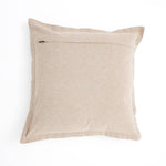 Cotton Solid Cushion with Flanges (Beige)