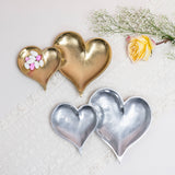 Gold Textured 2-Section Heart Tray