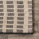 Arvin Olano Parker Check Textured Area Rug